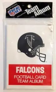 VIntage Atlanta Falcons NFL 1991 Pro Set Football Card Team 4 Pocket Album