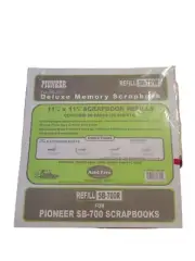 PIONEER Deluxe Memory Scrapbook 11 1/4 × 11 3/4" 25 Sheets Refill Pages SB-700R