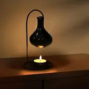 Hanging Cauldron Wax Melt Essential Oil Burner, Essential Oils and Fragrance Scented Melter, Aromatherapy Holder Candle Scented Diffuser Home Bedroom Decor, Black