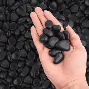 Black River Rocks for Landscaping Polished Pebbles Cover Plants Rocks Decorative