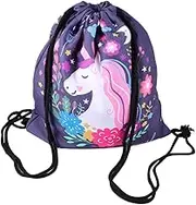 AKOOSY 1Pc Unicorn Drawstring Backpack Stylish Storage Pouch for Travel Shopping Durable Pull String Design for Jewelry Cosmetics Items