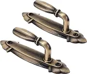 Zerodeko Curtain Holder Hook Set of 2 Bronze Color Sturdy Aluminum Alloy Wall Hooks for Home Decor