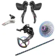 SENSAH Empire Pro 2x12-Speed Road Carbon Groupset Rainbow 11-32T Cassette Pulley
