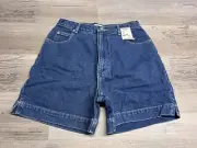 Vintage 90s Mom Jean Shorts High Rise High Sierra NWT Size 10 Dark Wash Dungaree
