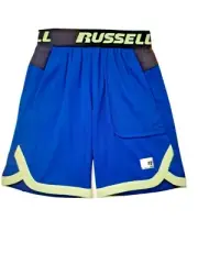 Russell Boys Athletic Media Shorts Blue Dri Power Basketball sz 4/5 - 18 XS-XXL