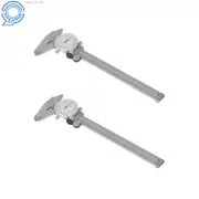 2 Pcs Dial Caliper Stainless Steel 6 In Shockproof Of Gauge 0.001" Accuracy
