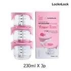 LocknLock Baby Food Round Containe 230ml 3ea Heat-Resistant glass