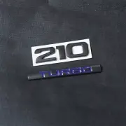 1 Set 210 TURBO Black Blue Metal Badge Decal Emblem Sticker Sport Limited Car 3D (for: Peugeot)