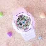 【CASIO 卡西歐】BABY-G 柔美粉彩 可愛撞色 夢幻紫 雙顯系列 _43.4MM(BA-110XPM-6A)