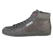 SPARCO Herren Sneaker Hilltop Echtleder Schnürboots Schuhe Schuhe Mid Top grau