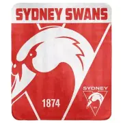 Sydney Swans AFL Polar Fleece Throw Rug Blanket Mothers Birthday Gift