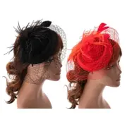 Derby Pillbox Hat Cocktail Tea Party Fascinator Women Fascinator Headband Veil
