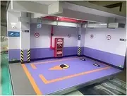 Simulation parking lot mode Simulation Auto Model Underground Parking Lot Single Garage Scene for 1/18 RC for Crawler Car for TRX4M for Defender for Bronco Car Garage Protective Organizer Scene(Purple