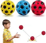 Pack of 3 Astro Jump Balls, High Jumping Rubber Ball, Space Theme Bouncy Moon Balls, 7 cm Mini Jump Ball for Interactive Toy for Stress Relief, Bouncy Balls for Kids Party Gift Outdoor