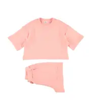 Il Gufo Short Sleeved T-Shirt Short Set 10Y flamingo pink