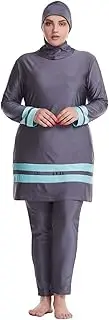 [AWIBMK] Muslim Swimsuits for Women Plus Size Full Coverage Swimwear Modest Islamic Hijab Ladies Swimming Burkini Bathing Suit
