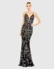 Mac Duggal NEW Embellished Plunge Neck Sleeveless Gown Size 6 $798.00