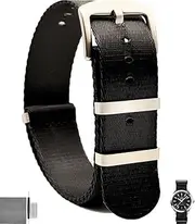 [TICFROG] Nato Watch Strap, Military Ballistic Nylon Watch Strap with Heavy Buckle Premium Nylon Watch Bands for Men Women