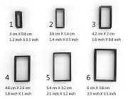Rectangle Clay Cutter Set of 6 | Polymer clay Cutter | Clay Earring Cutter |