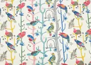 WAVERLY BIRDHOUSE CHATTER PRISM ABSTRACT BIRDS MULTIPURPOSE FABRIC BY YARD 54"W