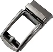 [YAKXIUEU] 1 Pcs Silver 3.5cm Width Automatic Belt Buckles Zinc Alloy Buckle Wide Belt for Men Business Trousers Belt Buckle Accessories(E)