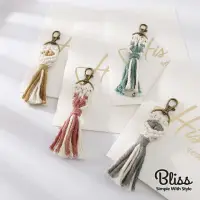 在飛比找momo購物網優惠-【Bliss BKK】魔法之眼編織流蘇吊飾 包包搭配首選(4