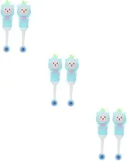 Healvian 3sets Toddler Toothbrush Kids Manual Toothbrush Soft Bristles Bear Shape for Kids 2pcs*3
