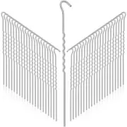60 Pcs Kinked Metal Tent Stakes 12 Inch Metal Garden Edging Fence Hooks Pegs ...