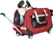 Dog Carrier On Wheels,Dog Carrier with Wheels for Small Dog,Rolling Dog Carri...