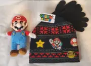 Super Mario Beanie Hat and Glove set with Mario Figure