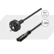 Sansai AC-7 1.5m Figure 8 Socket Power Lead AU NZ Plug Cable Code Black