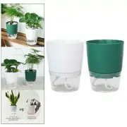 Plant-Pot Self Watering Garden/Small Flowerpot African Violet Pots WHITE / GREEN