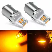 JDM ASTAR 2x Amber Yellow 1156 BA15S Turn Signal Corner Light 3020 SMD LED Bulbs (for: Volvo)
