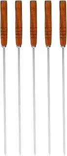 1Set Stainless Steel BBQ Skewers Reusable Grilling Needles for Barbecue Outdoor Cooking and Picnic Strong Resistant Comfortable Grip