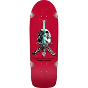 Powell Peralta Skateboard Deck Rod Skull and Sword Red Old School Reissue