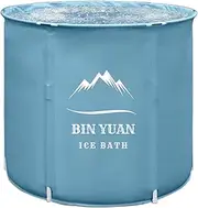 [B&Y] Foldable Ice Bath Tub, Cold Plunge Tub for Adult, Outdoor Freestanding Bathtub Spa Tub for Cold Water Therapy (crystal blue, 69 Gal)