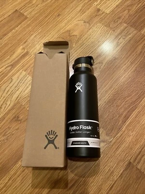 21oz Hydro Flask Stainless Steel Standard Mouth Water Bottle W/ Cap - Black