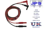 Multimeter Clampmeter Test Leads Tester Modular 2 Pack Red Black JPSS177