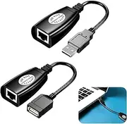 USB Ethernet Adapter up to 150ft,Range Network Extender - Convert USB to RJ45 LAN Wired Connection Using Cat5/Cat5e/Cat6 Cable for Laptops, PCs - Ideal for HD Video Streaming, Gaming, Webcams