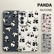 Phone Case For Samsung S24 FE S23 Ultra S22 A55 A16 A15 Lovely Panda Soft Cover