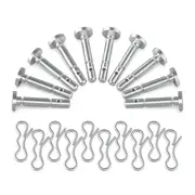 10 Set Snow Blower Shear Pins 738-04155 and Cotter Pins 714-04040 for , , , -Man 900 Series Silver
