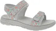 [Propét] Propet Womens Travelactiv Aspire Strappy Athletic Sandals Casual Low Heel 1-2" - Grey