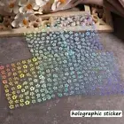 Fresh Nail Accessories DIY Manicure 3D Nail Stickers Five-petaled Flower Laser