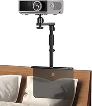 XICEN Bed Sofa Projector Stand, Height Adjustable Projector Mount Base, 360° Rotation, Universal Bedside Projector Bracket Holder Compatible with XGIMI, VANKYO, Epson, Jinhoo, AuKing Projector