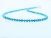 Blue Green Kingman Turquoise Tiny 3mm Beaded Southwestern Gemstone Boho Necklace