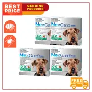 NexGard for 10 to 25 Kg Dogs GREEN 3,6,12 Chews Monthly Flea and Tick Treatment