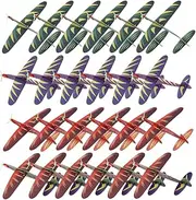 KOMBIUDA Glider Planes for Boys and Girls 50pcs Foam Airplane Toys Lightweight Safe Material Fun for Outdoor Playtime Random