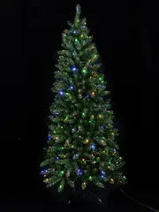 Pine Gorge Dual LED Pre-Lit Christmas Tree With 602 Tips & 250 Lights - 1.8m