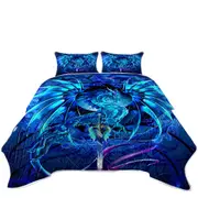 Blue Fantasy Weapon Dragon Sword Sea Blade Coverlet