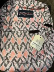 JanSport Superbreak Backpack Shady Grey Ikat Maze NWT